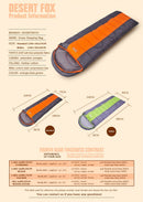 Camping Sleeping Bag, Lightweight 4 Season Warm & Cold