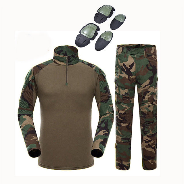 Tactical Camouflage Military Uniform Clothes Suit Men US Army