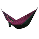 Single Double Hammock Adult Outdoor Backpacking Travel Survival Hunting Sleeping Bed Portable With 2 Straps 2 Carabiner
