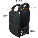 Quick Released Black Laser Cut Tactical Military Molle Heavy Plate Carrier Vest