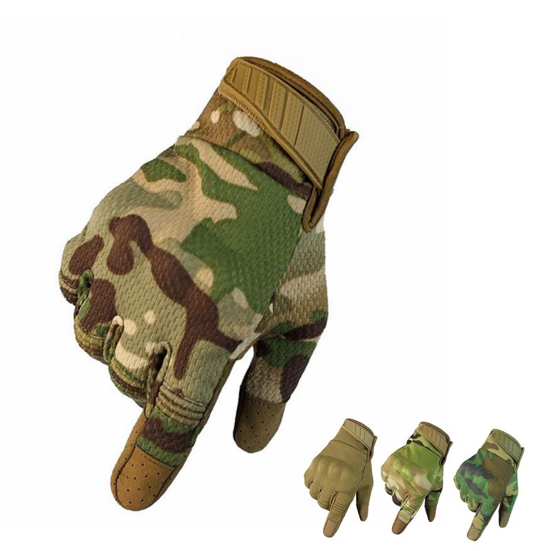 Military Army Combat Full Finger Camouflage Men Gloves