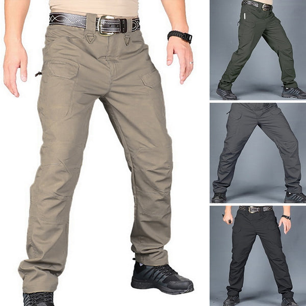 Men's Tactical Pants Casual Autumn Lightweight Water-Resistant Hiking Trousers