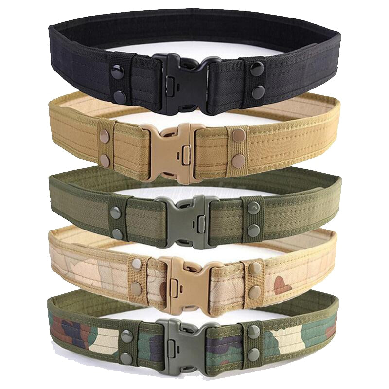 New Combat Canvas Duty Tactical Sport Belt with Plastic Buckle