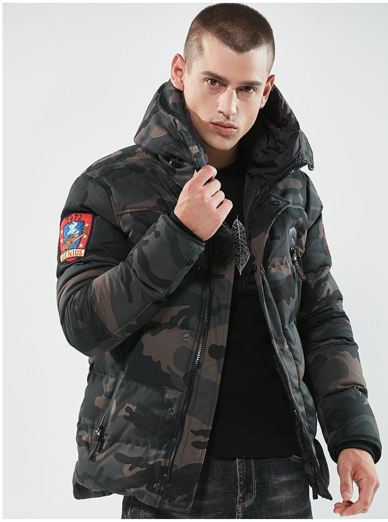 Winter Jacket Men Camouflage Army Thick Warm Coat