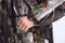 Bionic Leaves Camouflage Suits Jacket Pants Set Men Winter Thicken Hooded Cotton Hunting Clothes