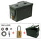 50 Cal Metal M2A1 Ammo Can Military & Army Style Steel Box Gun Ammo Case Storage Holder Box Heavy Tactical Bullet box Lockable