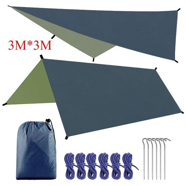 Tourist Awning Canopy Tarp Tent Shade Ultralight Garden Canopy Sunshade Outdoor Camping Hammock Waterproof Camouflage Shelter