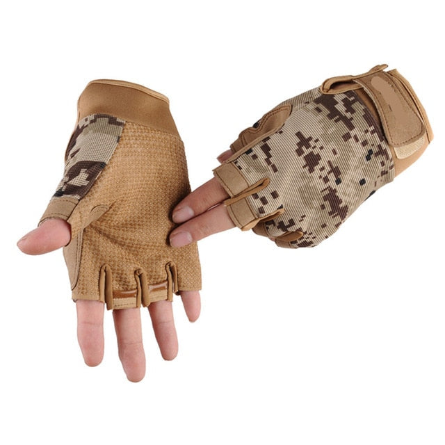 Army Military Tactical Half finger Bicycle Glove Camouflage